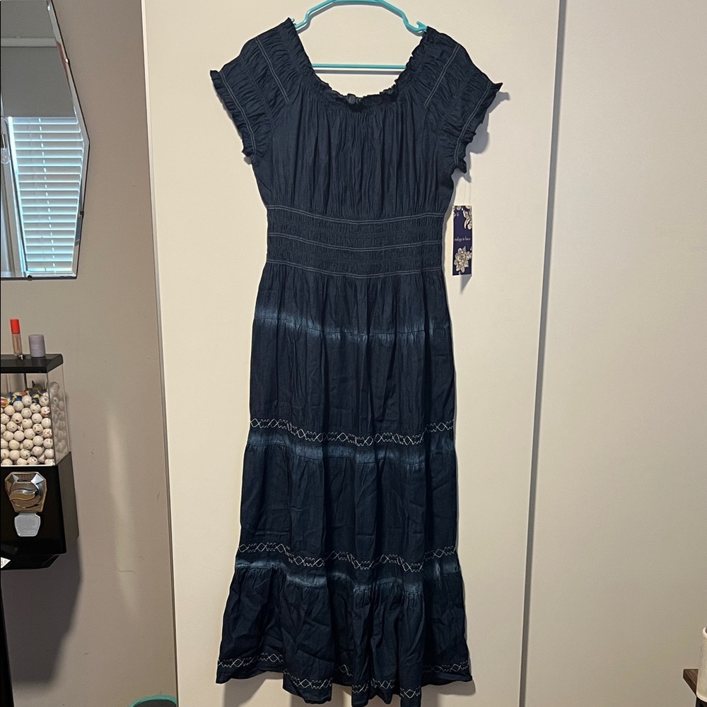 Indigo Blue Navy Blue Women's Dress